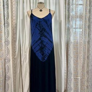 Gypsy 05 Navy Blue Tie Dye Maxi Dress. New with tags.